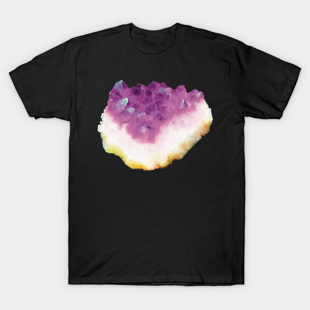 Amethyst Crystal T-Shirt by Griffelkinn